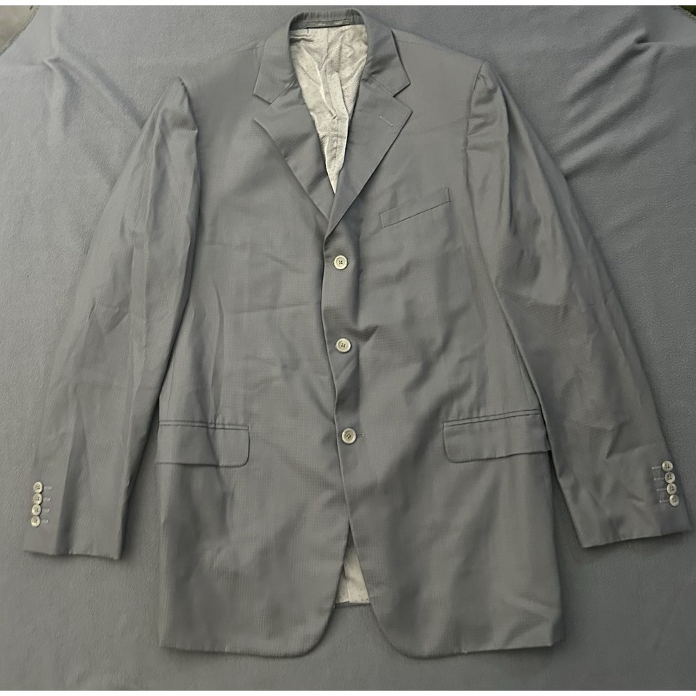 Gianni Versace Couture Gray Silk Blazer Vintage 3 Button Medusa Lined Jacket